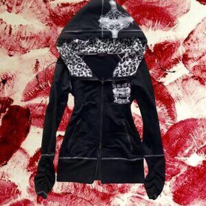 🖤 Y2K Gothic Zip-Up Hoodie